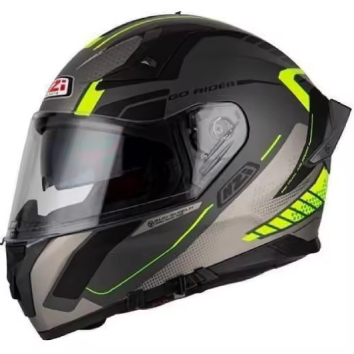 Casco Integral NZI Go Rider Stream Motion Antracite Black Yellow - 1