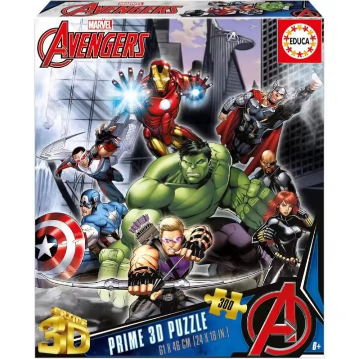 PUZZLE PRIME 3D 200 PIEZAS AVENGERS DE EDUCA - 1