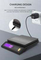 Báscula Electrónica De Cocina Digital Con Pantalla LCD 5kg/0.1g 10kg/1g Acero Inoxidable Impermeable Herramienta De Medición Y Peso Para Hornear - details 6