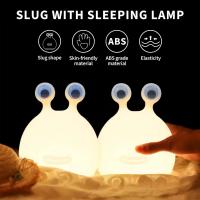 Lámpara De Noche Rechargeable USB Con Control Táctil Y Tiempo De Slug Lindo Y Suave Para Decoración Del Dormitorio Luz Suave Para Dormir - details 7