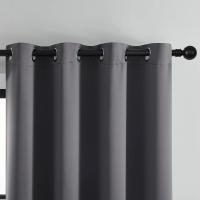 Cortina De Negocios 1Pc Color Sólido Negro Bloqueo De Luz Para Dormitorio Cocina Sala De Estar Decoración De Habitaciones - details 14
