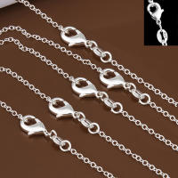 Cadena De Plata 925 Para Hombres Y Mujeres En Lote De 5 Piezas Joyería DIY Clásica De 1mm Longitud 16 18 20 22 24 Pulgadas - details 0