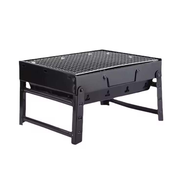 Barbacoa portatil de carbon, plegable y ligera, barbacoa mini de sobremesa para jardin, camping, picnic o playa. Don Feliz - 1