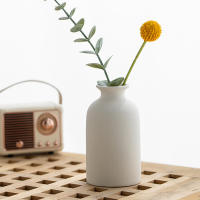 Vaso De Flor Cerámico Blanco Alargado Estilo Nórdico Minimalista Decoración De Escritorio Para Arreglo Floral Y Flores - details 11