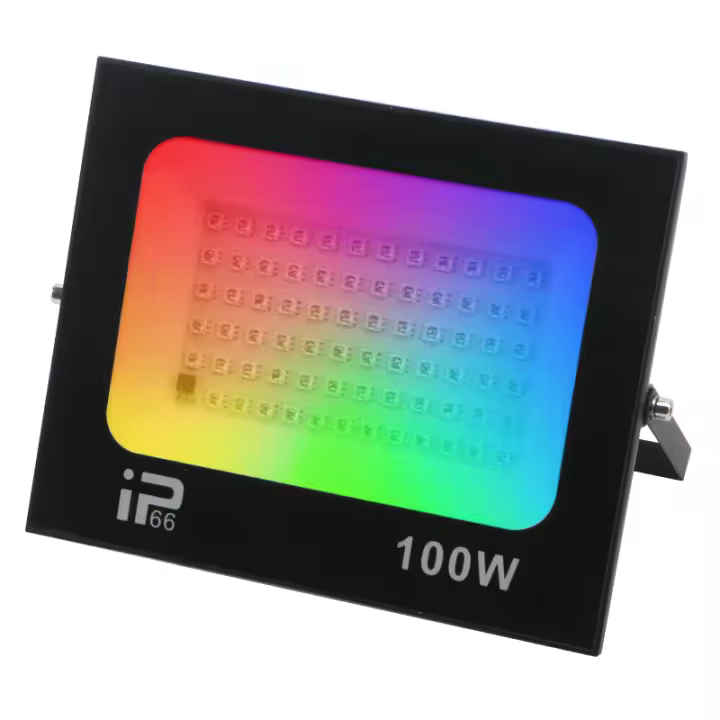 Lámpara De Inundación LED RGB 100W 50W 30W IP66 Impermeable Para Exterior Con Control Remoto Iluminación De Paisaje Moderna - 1