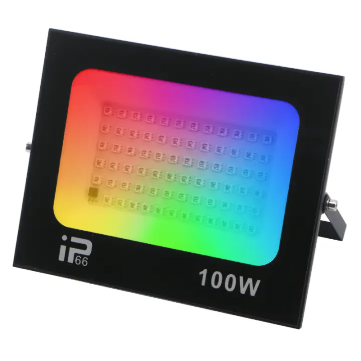 Lámpara De Inundación LED RGB 100W 50W 30W IP66 Impermeable Para Exterior Con Control Remoto Iluminación De Paisaje Moderna - 1