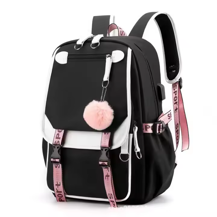 Bolsa de viaje en Aire Libre Estudiantes de Secundaria color sólido simple multi-CAPA Bolsa de orden mochila - 1