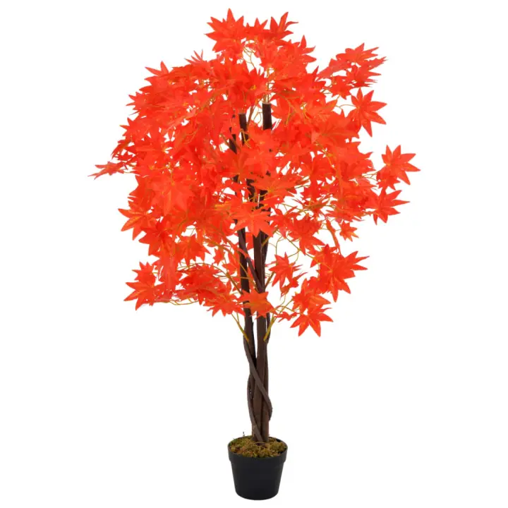 vidaXL Planta Artificial Árbol Arce Decorativa Realista Plástico Maceta Color Rojo,  Verde, y mas - 1