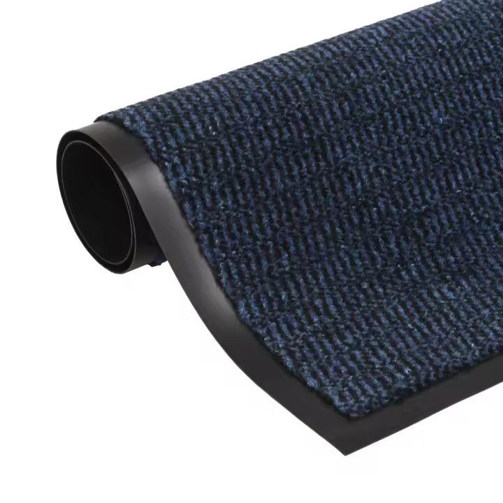 vidaXL Alfombra de entrada rectangular de nudo 60x90 cm azul - 1