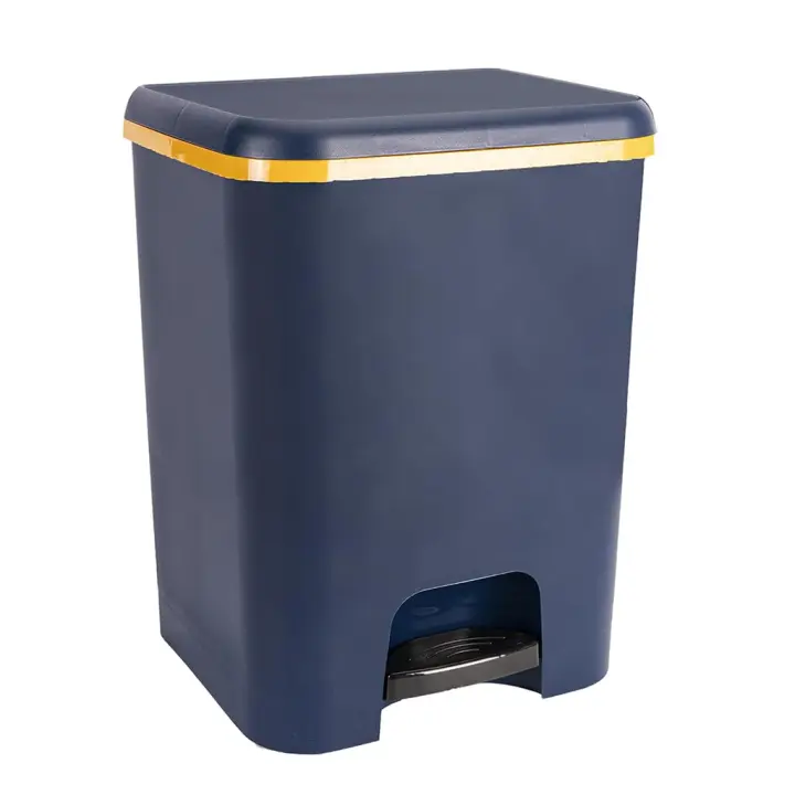 COM-FORT HOUSE  Cubo de Basura con Pedal  Capacidad de 20 litros  Cubo Reciclaje  Color Azul Marino - 1