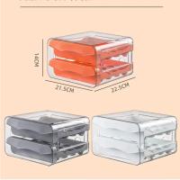 Caja De Almacenamiento Para Huevos De Doble Capa En Plástico Para Nevera Organizador De Cocina Con Compartimentos 32 Piezas - details 5