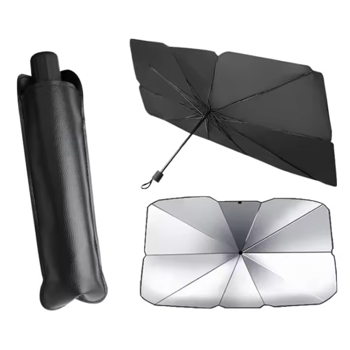 Parasol Coche Delantero, Parasol Plegable Coche con Anti UV Rayos,Sombrilla Paraguas del Coche para Lunas Delanteras, Parasol para Parabrisas de los Coche para Mayoría de Coches, SUV, Camiones - 1