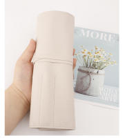 Organizador De Pinceles De Maquillaje Rollo Para Viaje Bolso De Cosméticos Para Mujeres Portátil Con Compartimentos Para Pinceles De Cejas - details 10