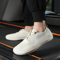 Zapatos De Entrenamiento Para Hombre Minimalista Y Cuero Genuino Suela Dispersa Y Ample Toe Cierre Elástico Material De La Suela De Goma - details 5