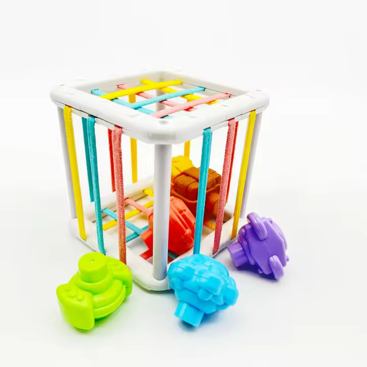 Juguete Educativo Para Bebés Cubo De Actividades Colorido Bloques De Formas Juego De Aprendizaje Para Niños Desde Nacidos Hasta 12 Meses Regalo - 1