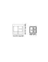 AZERO -  Cubo de Reciclaje para Interior - 1 Cubo de 14L y 2 Cubos de 6,5L - Ancho Módulo 60-25x49x54 cm - Base Recortable en Anchura y Fondo - Color Gris - Material de Plástico PVC - details 2