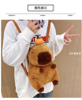 Mochila De Peluche Capybara Kawaii Moda Muñeco Peluche Bolsa De Hombro Para Niños Bolsa Miniatura Regalo Para Novia - details 4