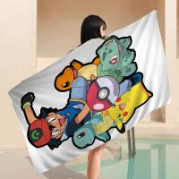 Toalla De Playa Absorbente Y Suave De Pokémon Pikachu Bilibili Toalla De Microfibra Para Yoga Natación Senderismo Toalla De Bano Rectangular Tamaño 30x60 Cm 50x100 Cm - details 7