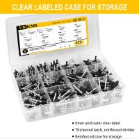 273pcs Tornillos De Aluminio Oscuros Para Soldadura Blindados Decorativos Tamaño M6.4 Tipo Abierto Herramientas De Metalworking - details 3