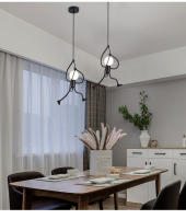 Lámpara Colgante LED Vintage De Hierro Pequeño Hombre Para Decoración De Hogar Dormitorio Infantil Comedor Mesa De Comedor - details 11