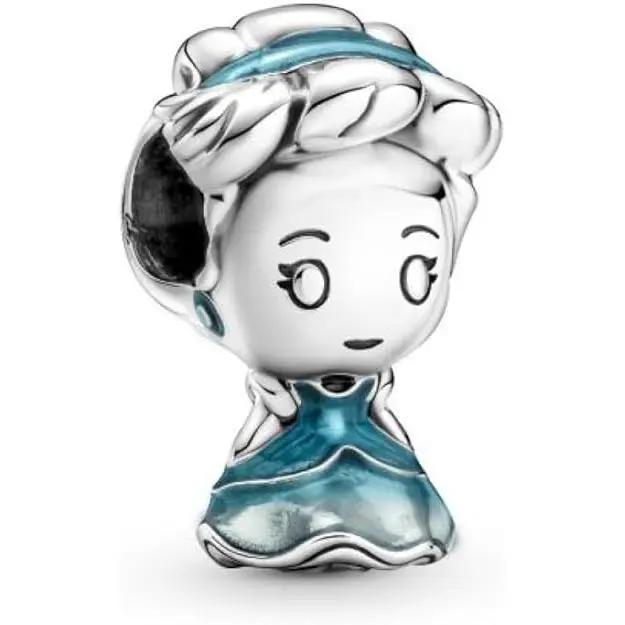 PANDORA Disney Dijes de plata de ley con diseño de La sirenita，Incluye Caja Original - 1