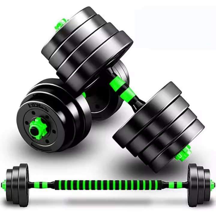 Mancuernas-Ajustables, Juego de Pesas con Barra Libremente Combinable, 15KG 2 En 1 Kit de Levantamiento de Pesas para Gimnasio en casa, Pesos Fitness para Hombres/Mujeres - 1