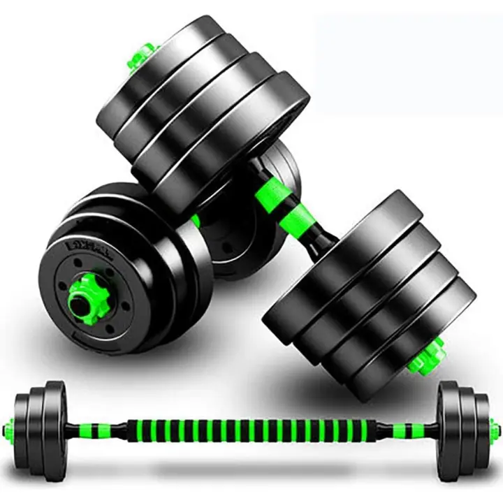 Mancuernas-Ajustables, Juego de Pesas con Barra Libremente Combinable, 15KG 2 En 1 Kit de Levantamiento de Pesas para Gimnasio en casa, Pesos Fitness para Hombres/Mujeres - 1