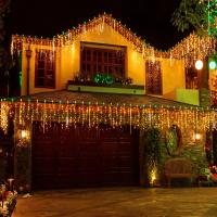Curtain Lights LED Faeiry 4x0.6m Para Decoración De Jardín Y Patio Luz De Calle Exterior Para Fiesta De Navidad Instalación Sencilla - details 5