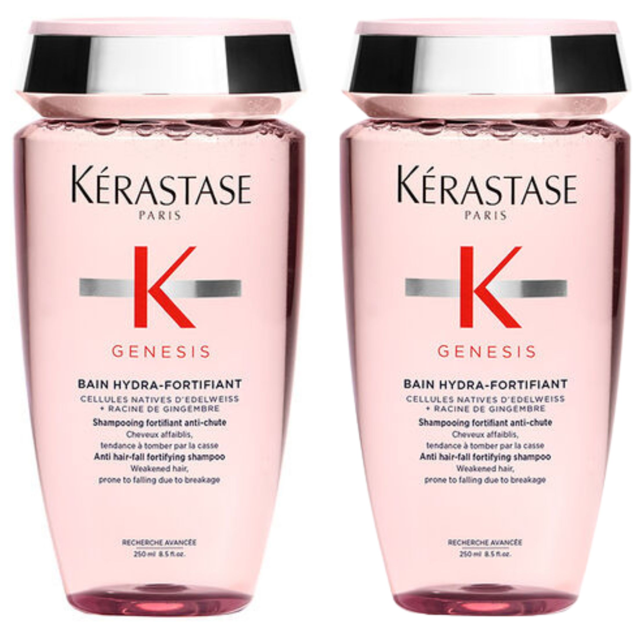 Pack x2 Kérastase Genesis Bain Hydra-Fortifiant Champú 250ml – Cabello con Tendencia a la Caída
