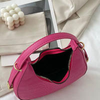 Bolso De Hombro En Forma De Crescent Para Mujer Bolso De Armpita Diseñador Bolso De Mano Diario Bolso Para Teléfono Vintage PU Suave - details 27