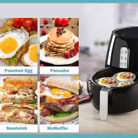 Molde De Huevo De Silicona Para Air Fryer 3 Cavidades Molde De Pastel Reutilizable Accesorios De Cocina Eco-amigable - details 4
