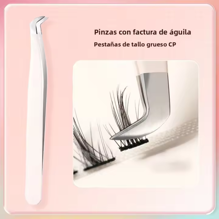 Aguja Para Pestañas De Acero Inoxidable Multifuncional Portátil Para Pestañas Falsas Y Adecuaciones Herramienta De Belleza - 1