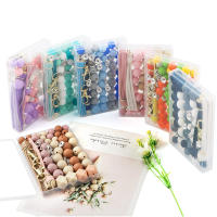 Nuevos 60Pcs/Lote Ganchos De Llave De Cuero Con Borlas De Silicona Y Abalorios Redondos Hexagonales Para Fabricación De Joyas Accesorios Para Pulseras Y Llaveros DIY - details 0