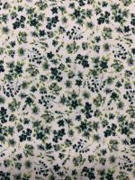Tejidos Ortuño- Tela flores verdes algodón, patchwork, tela liberty, prendas infantiles, decoración hogar ,manualidades, complementos,1m x Ancho 150cm - details 1