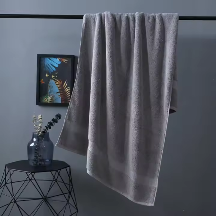 Toalla De Baño De Algodón Suave Y Absorbente Para Adultos Toallas De Playa Y Spa Hotel Para El Hogar Conjunto De Toallas De Baño Rectangular De 500g - 1