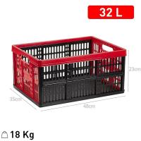 ZYLX SHOPPING - Caja de Almacenaje Plegable 32L PlasticForte – Organizador Resistente y Portátil para Hogar, Compras, Ropa y Juguetes – 4 Colores - details 1