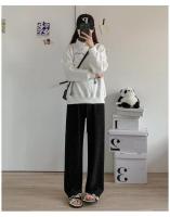 Nuevos Pantalones Rectos De Cintura Alta Para Mujer Verano 2025 Con Volante De Leche Estilo Nube Pantalones Anchos Casual - details 7
