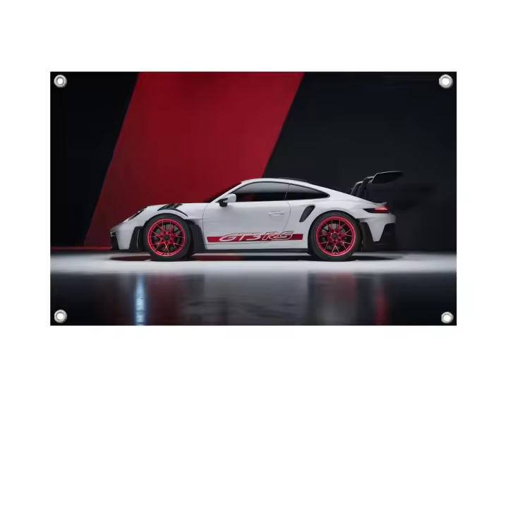 Bandera De Decoración Para Habitaciones Con Diseño De Porsche 911 GT3 Origen China Madera De Bambú Sin Embalaje Peso Nulo - 1