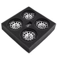 4Pcs Rueda De Aleación De Aluminio CNC 2.2 Con Encaje Para Coche RC 1/10 Axial SCX10 90046 AXI03007 TRX4 VS4-10 Gen8 Rojo Y Negro - details 5