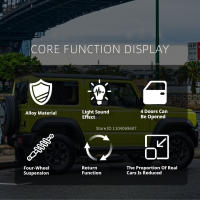 Modelo De Coche Suzuki Jimny 1:24 En Escala Con Puertas Abatibles Luz Y Sonido Absorci\u00f3n De Choques Regalo Para Niños Y Coleccionistas - details 1
