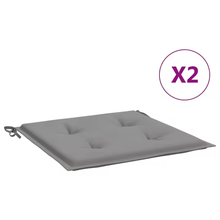 Zapatos de Silla de Jardín 2 UDS lienzo Oxford gris 40x40x4 cm - 1