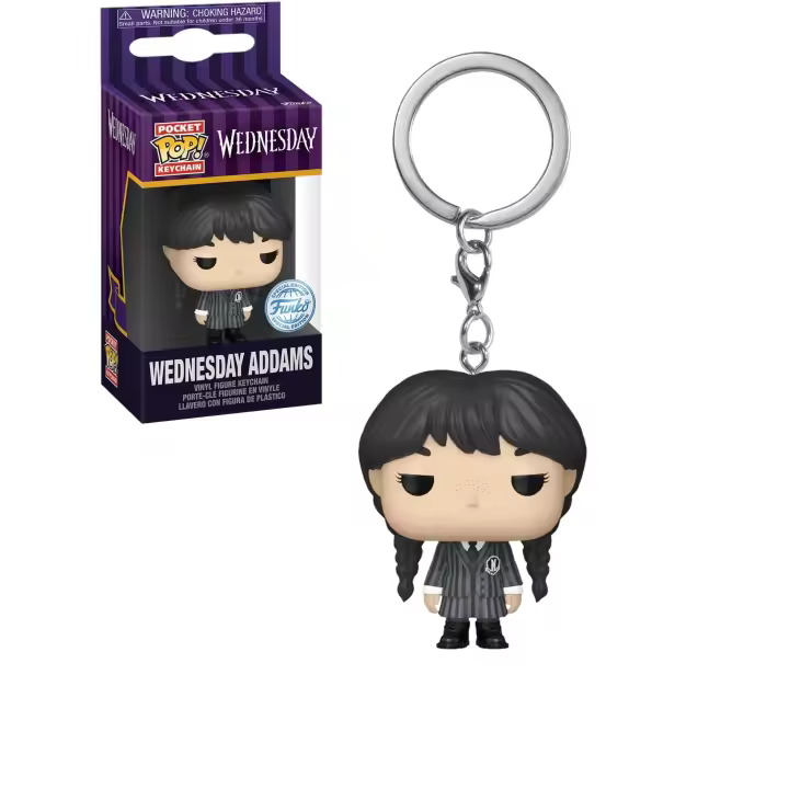 Funko Pop! Keychain: Miércoles Addams - Merlina - Coleccionable Llavero Vinilo Original - 1