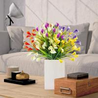 Lirio De Casa Artificial 33cm Flores Falsas Para Decoración Interior Hogar Jardín Bodas Vaso De Floración Exterior Decoración De Habitaciones - details 3