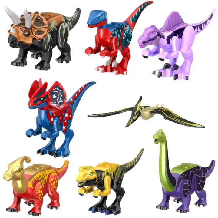 Bloques De Construcción DIY Dinosauros Spinosaurus Paraceratops Tyrannosaurus Rex Brachiosaurus Triceratops Dragón Crestado Juguetes Educativos Para Niños - 1