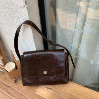Nueva Bandolera Grande Retro Para Mujer 2025 Con Capacidad Alta Y Textura Estilo De Comercio Diario Tamaño Grande Color Marrón Oscuro Y Negro - details 37