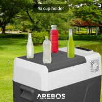 AREBOS Caja refrigerada 27 L con ruedas coche nevera APP congelador caja camping - details 24