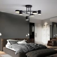Luz De Techo Negra Nórdica Para Dormitorio Y Sala De Estar Iluminación Moderna Sencilla Para Estudio Bar Y Casa Material De Hierro - details 0
