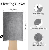Manoplas de Baño Guantes para Lavarse, Juego de 8 Guantes de Baño de 15 x 20 cm, Manoplas de Baño con Cordón, Microfibra Premium, Ternura - details 0