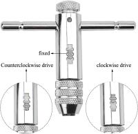 Ajustable Silla De Tapa Ratcheteada Con Mango En Forma De T Herramienta De Taponado Metrิกa Para Tornillos M3 M4 M5 M6 M8 Herramienta Manual De Acero Aluminio - details 1