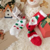 7 Pares De Calcetines De Navidad De Poliéster Coral Suaves Y Agradables Para Mujer Con Diseños De Santa Cielo Y Esquimales Regalo De Invierno Para Niña - details 6